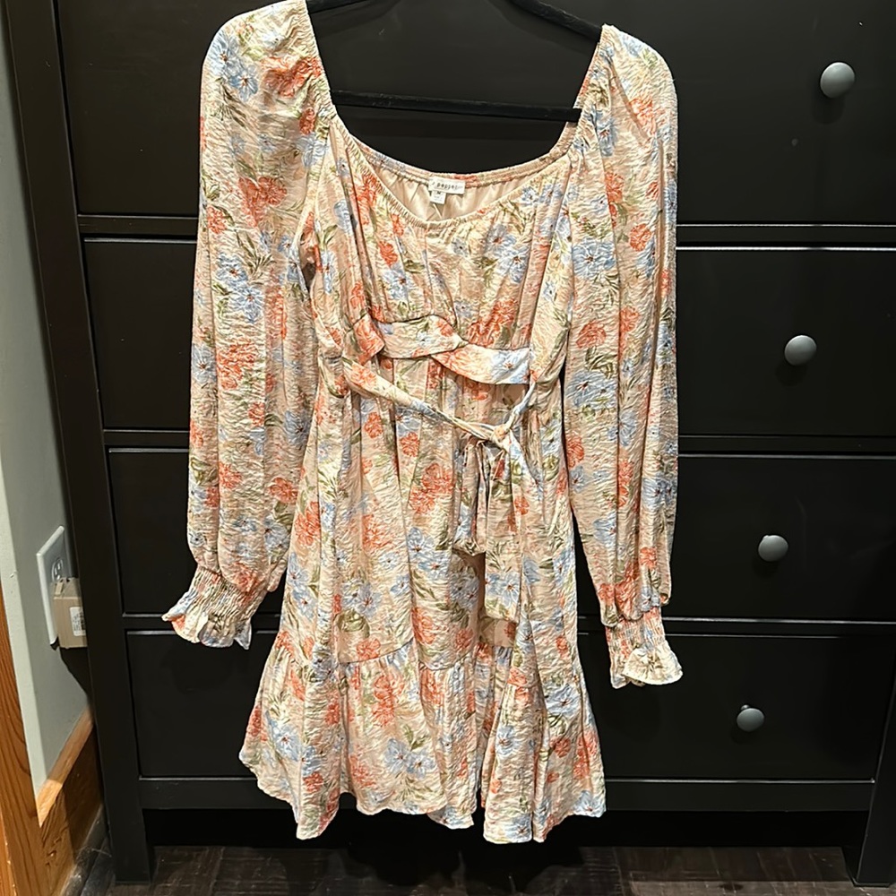 Blu Pepper floral long sleeve dress